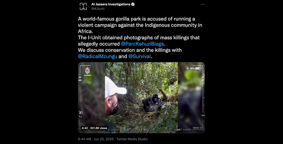 Screenshot of the entry for Murder in the Gorilla Park