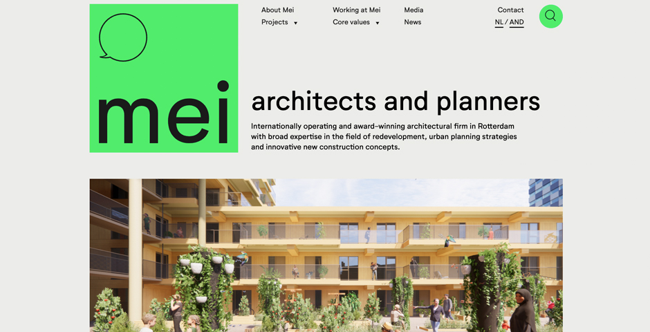 Screenshot of the entry for mei architects and planners