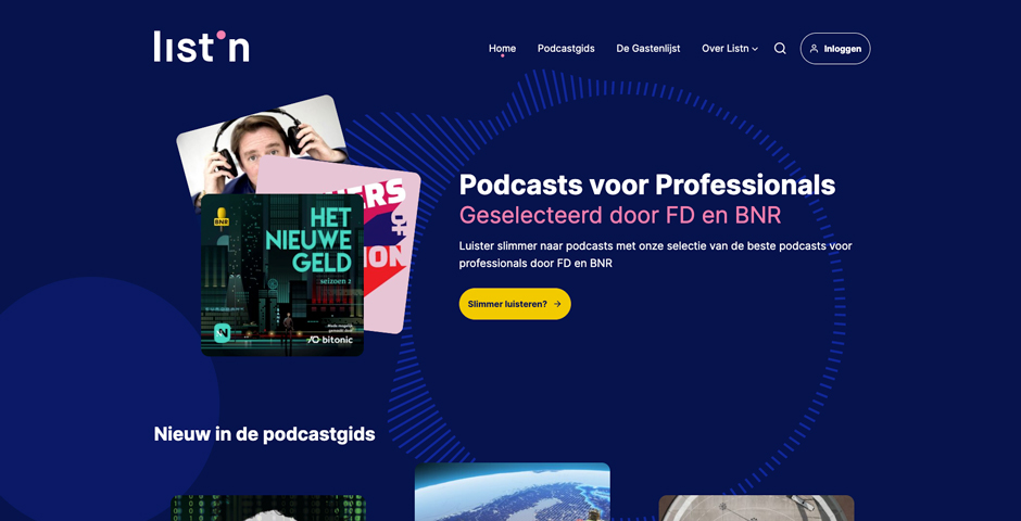 Screenshot of the entry for Listn