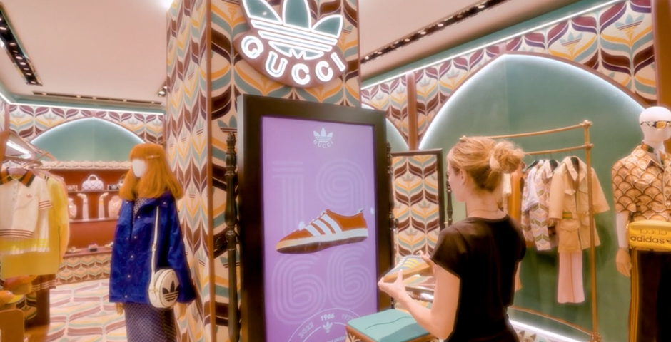 Screenshot of the entry for Adidas x Gucci collection: Interactive Retail Experience