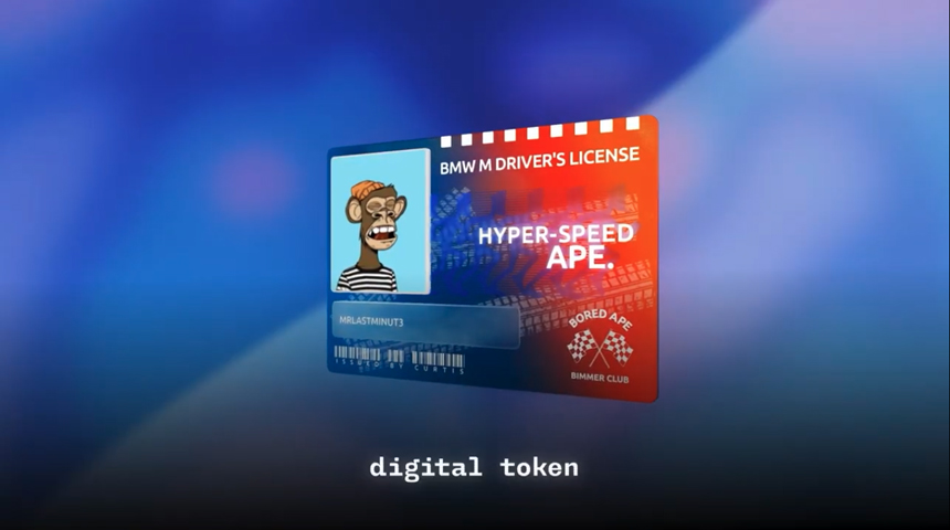 Screenshot of the entry for BMW M Driver's License NFT