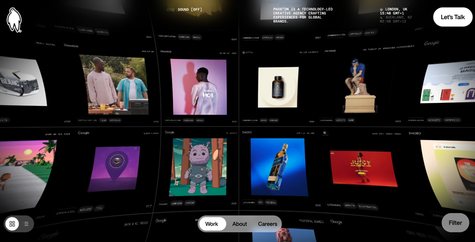 Screenshot of the entry for Phantom.Land