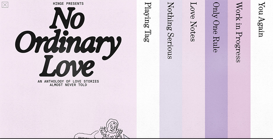 Screenshot of the entry for Hinge: No Ordinary Love
