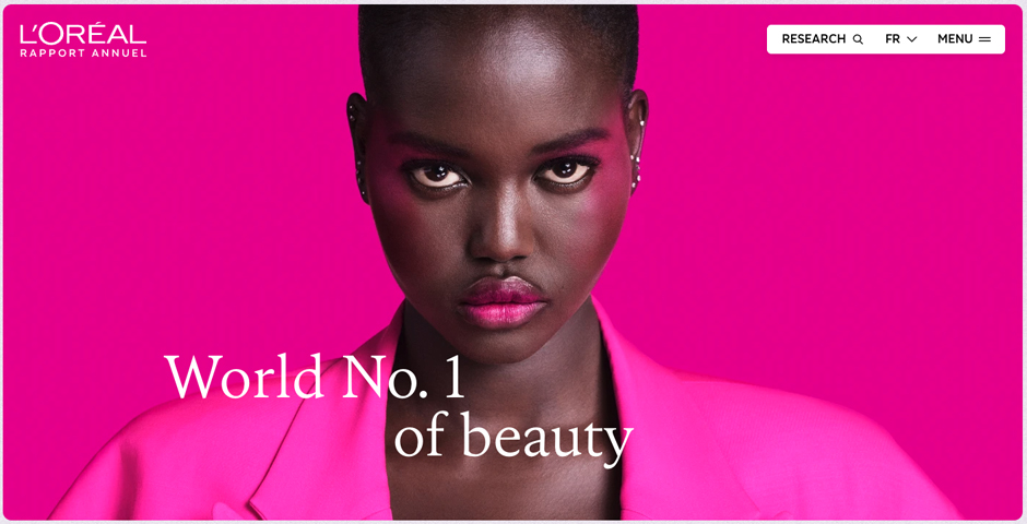 Screenshot of the entry for Annual Report L'OREAL