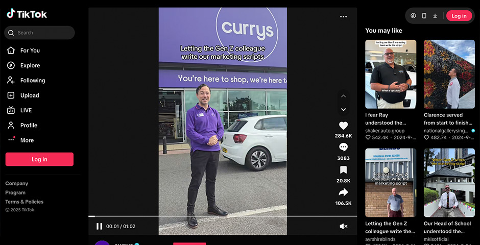 Screenshot of the entry for 'Letting Gen-Z Write Our Marketing Script' by Fabric Social & iSite for Currys