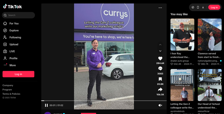 Screenshot of the entry for &ldquo;Be More Like Currys&rdquo; - How Currys, Fabric Social and iSite embraced the weird on social