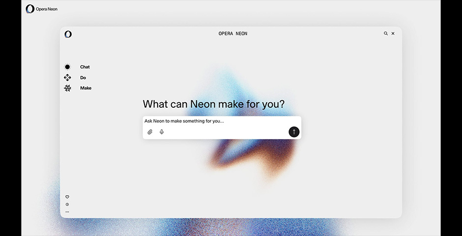 Screenshot of the entry for Opera Neon