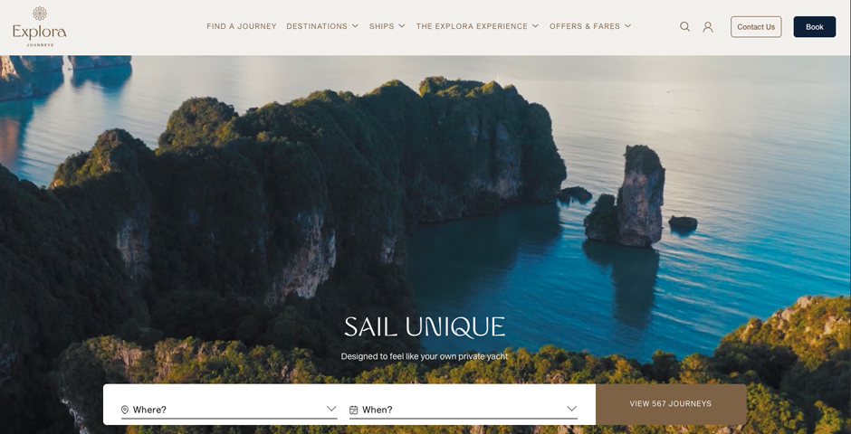 Screenshot of the entry for Explora Journeys