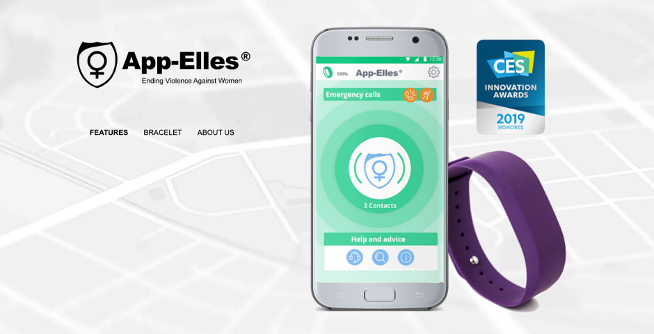 Screenshot of the entry for APP-ELLES : Ending violence against women