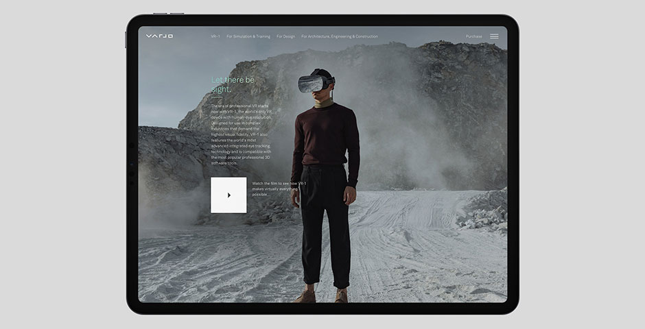 Screenshot of the entry for Varjo VR-1: Let there be sight