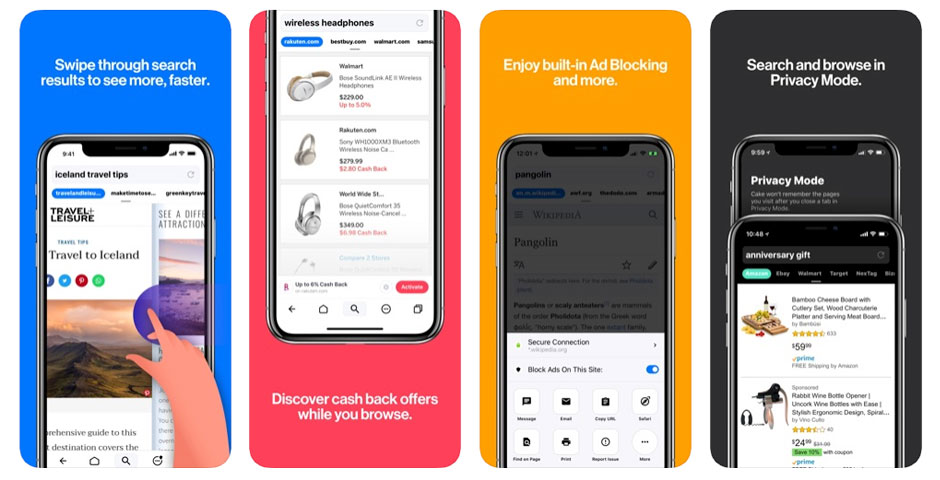 Screenshot of the entry for Cake Web Browser